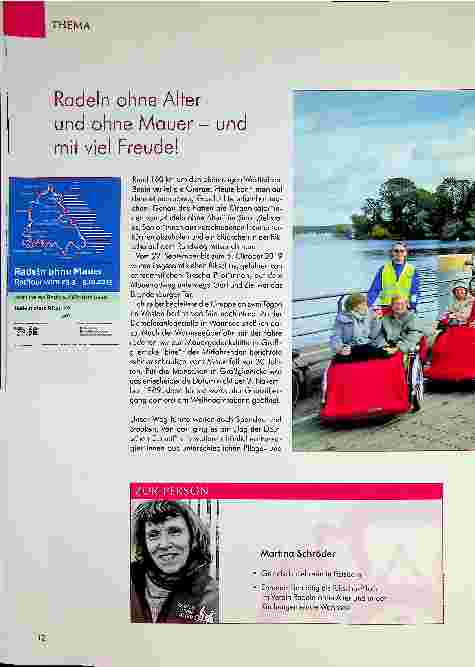 Vorschauseite 1: Radeln ohne Alter und ohne Mauer - und mit viel Freude! Radeln