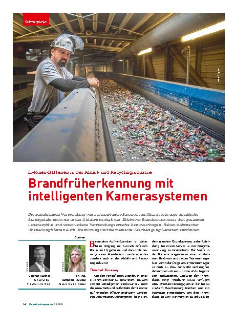 Vorschauseite 1: Brandfrüherkennung mit intelligenten Kamerasystemen