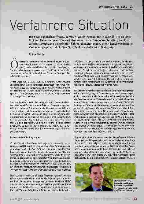 Vorschauseite 1: Verfahrene Situation.