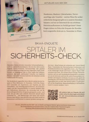 Vorschauseite 1: Spitäler im Sicherheits-Check
