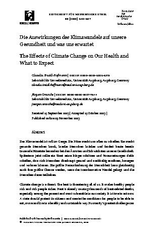 Vorschauseite 1: Die Auswirkungen des Klimawandels auf unsere Gesundheit und was uns erwartet