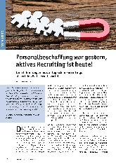Vorschauseite 1: Personalbeschaffung war gestern, aktives Recruiting ist heute! Die Etablierung eines strategischen Recruitings sichert den Wettbewerbsvorteil.