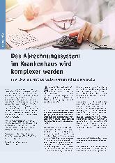 Vorschauseite 1: Das Abrechnungssystem im Krankenhaus wird komplexer werden.