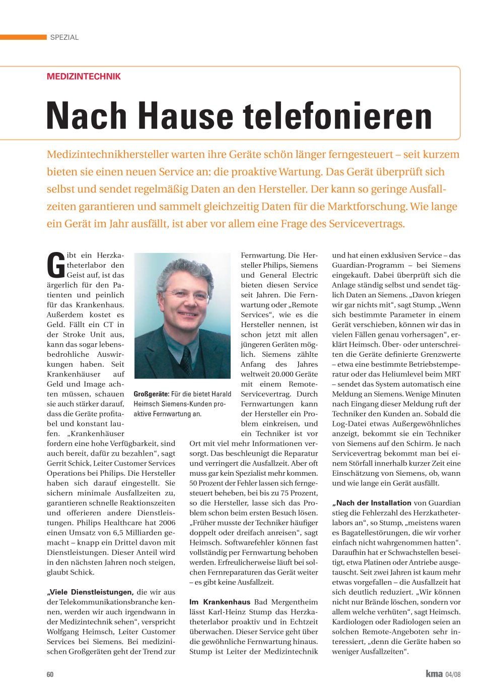 Vorschauseite 1: Nach Hause telefonieren