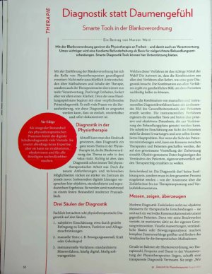 Vorschauseite 1: Diagnostik statt Daumengefühl Smarte Tools in der Blankoverordnung
