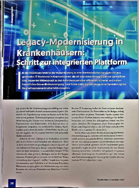 Vorschauseite 1: Legacy-Modernisierung in Krankenhäusern: Schritt zur integrierten Plattform