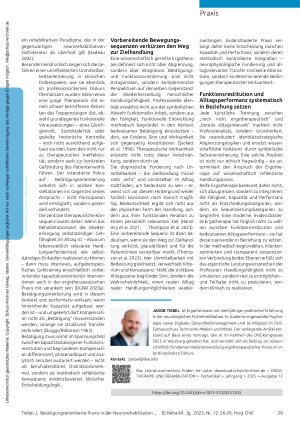 Vorschauseite 4: Setzt Funktionsrestitution und Alltagsperformanz systematisch in Beziehung Betätigungsorientierte Praxis in der Neurorehabilitation
