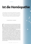 Vorschauseite 1: Ist die Homöopathie noch zu retten?