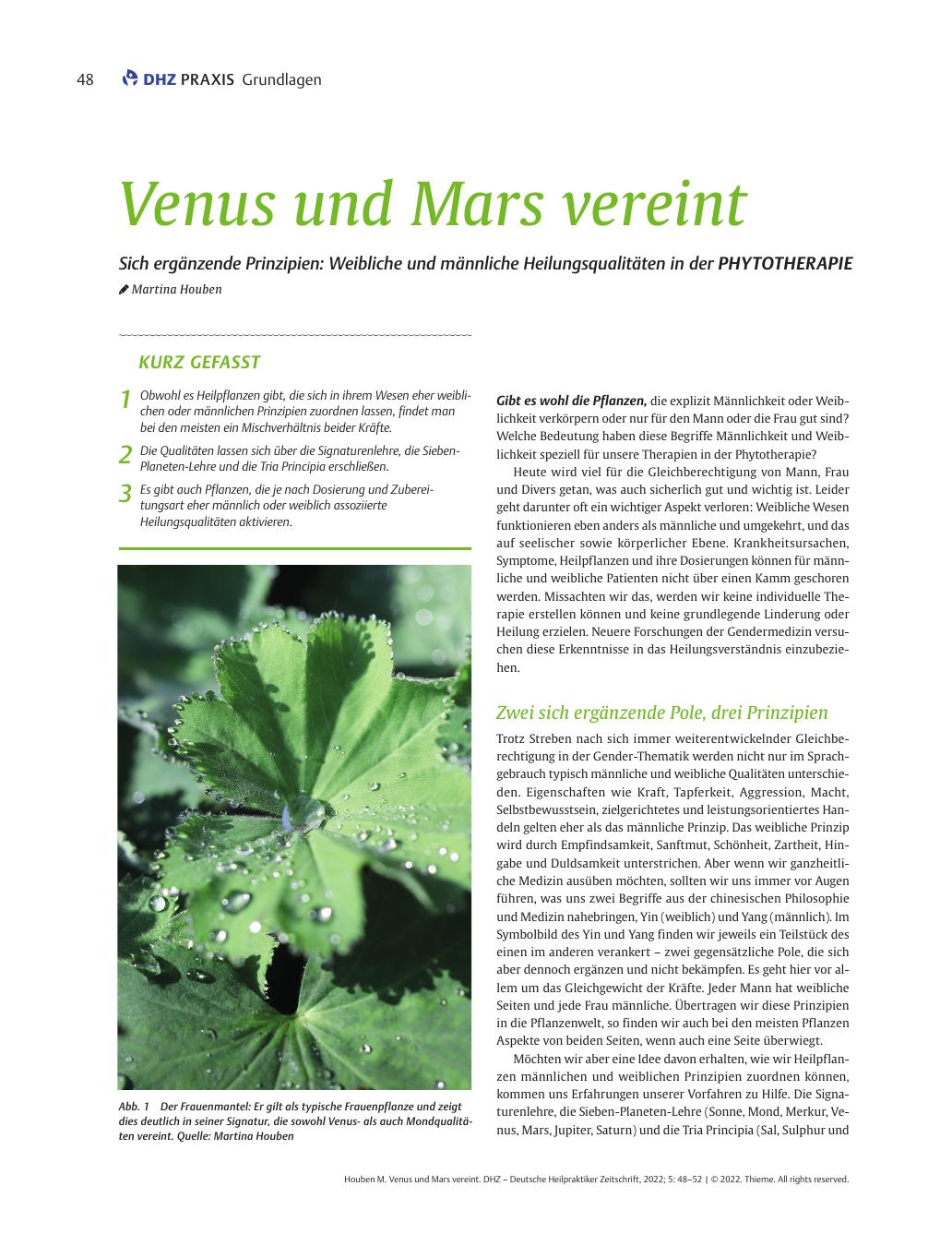 Vorschauseite 1: Venus und Mars vereint