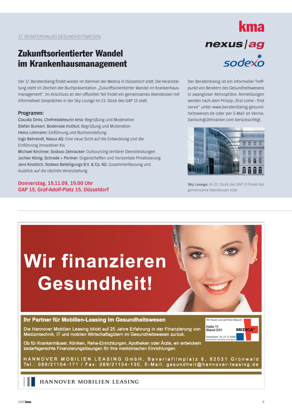 Vorschauseite 1: Zukunftsorientierter Wandel im Krankenhausmanagement