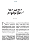 Vorschauseite 1: Von wegen „Impfgegner“