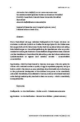 Vorschauseite 2: Eizellspende – eine Betrachtung aus reproduktionsmedizinischer Perspektive
