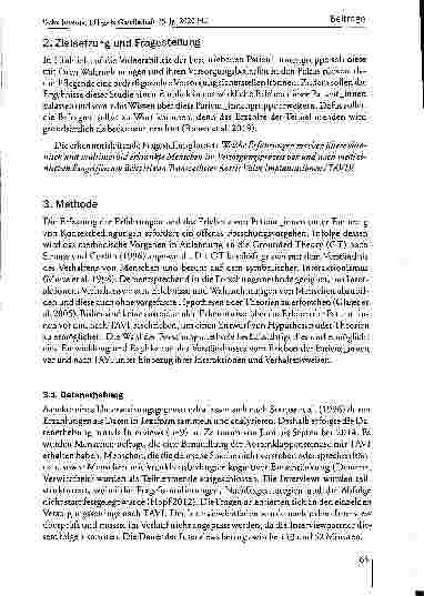 Vorschauseite 3: Das Erleben älterer, chronisch und multimorbid erkrankter Menschen vor und nach medizinischen Eingriffen am Beispiel von Transcatheter Aortic Valve Implantationen (TAVI)