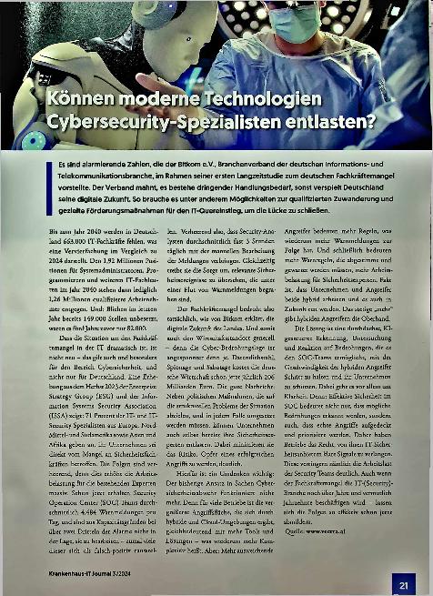 Vorschauseite 1: Können moderne Technologien Cybersecurity-Spezialisten entlasten?
