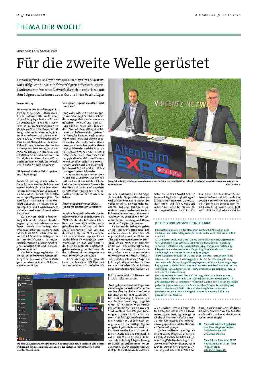 Vorschauseite 1: Für die zweite Welle gerüstet