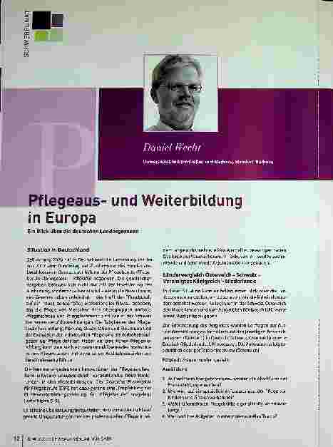 Vorschauseite 1: Pflegeausund Weiterbildung in Europa: Ein Blick über die deutschen Landesgrenzen