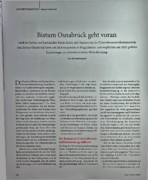 Vorschauseite 1: Bistum Osnabrück geht voran