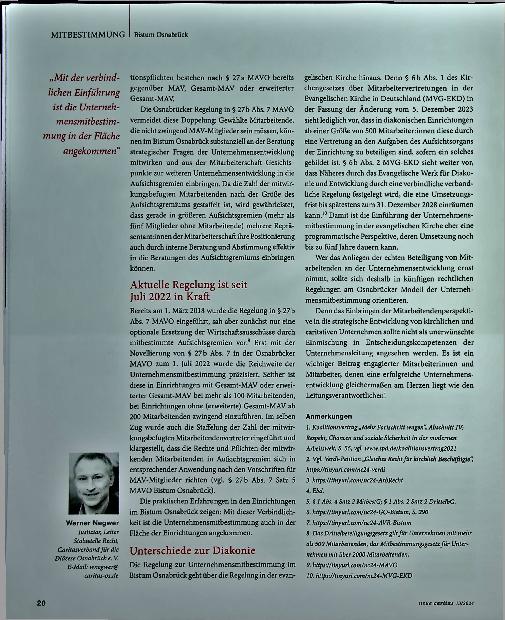 Vorschauseite 3: Bistum Osnabrück geht voran