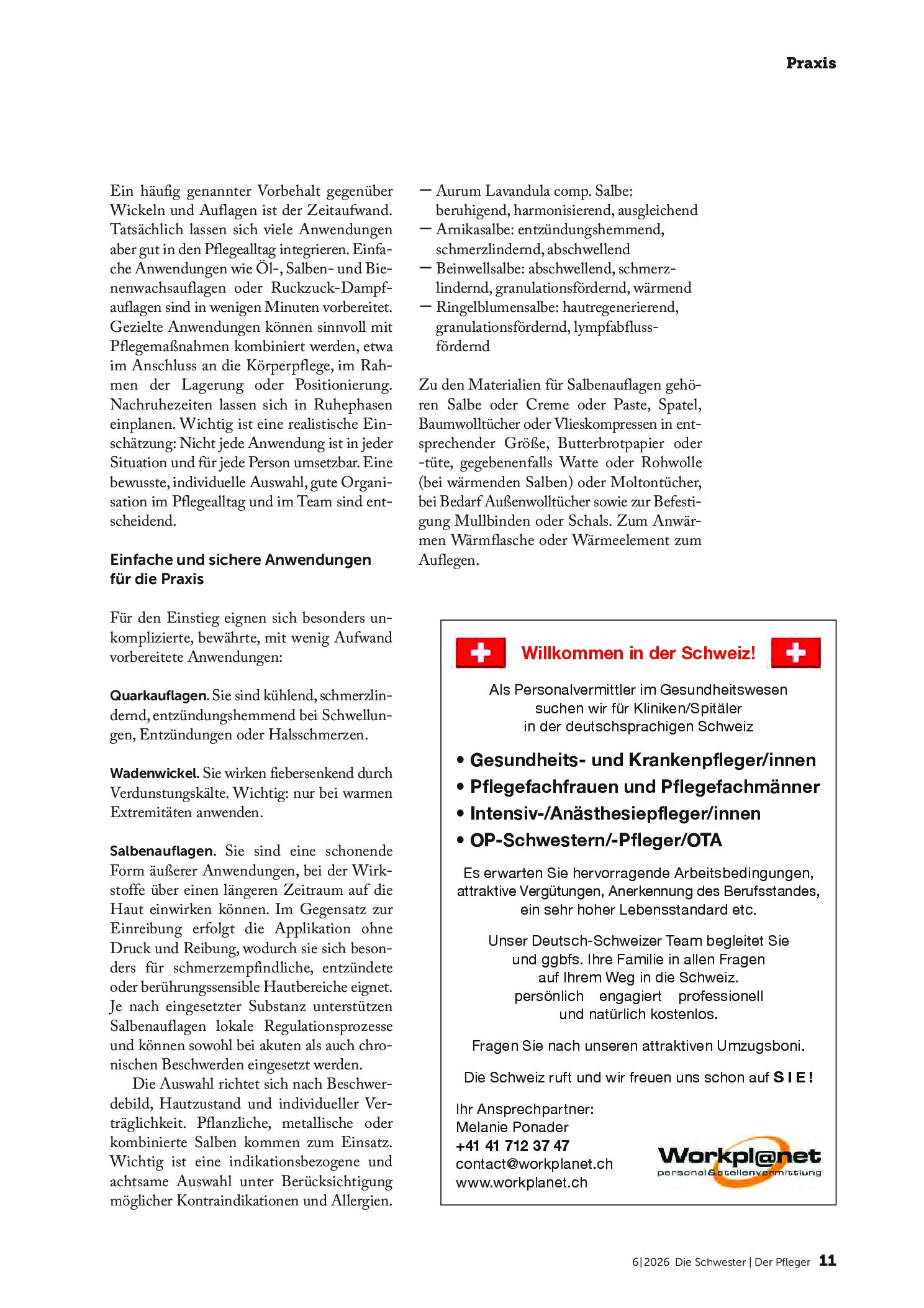 Vorschauseite 4: Wickel und Auflagen: Zwischen Tradition und moderner Pflegepraxis