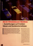 Vorschauseite 1: Die EU-Whistleblower-Richtlinie - Auswirkungen auf Krankenhäuser und Sozialunternehmen