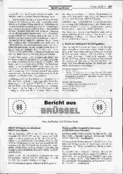 Vorschauseite 1: Bericht aus Brüssel