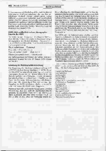 Vorschauseite 2: Bericht aus Brüssel