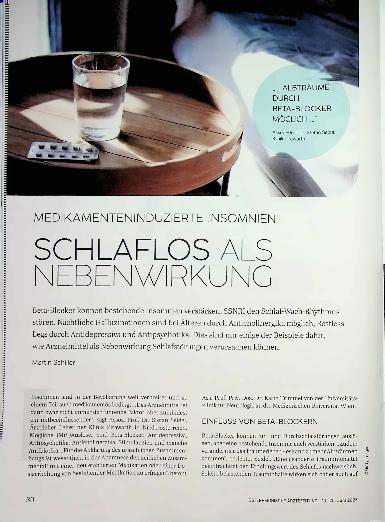 Vorschauseite 1: Medikamenteninduzierte Insomnien. Schlaflos als Nebenwirkung
