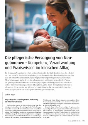 Vorschauseite 1: Die pflegerische Versorgung von Neugeborenen - Kompetenz, Verantwortung und Praxiswissen im klinischen Alltag