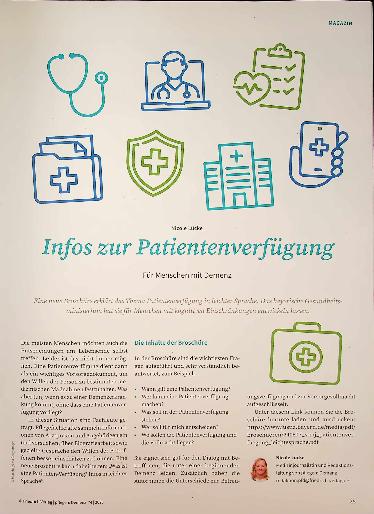 Vorschauseite 1: Infos zur Patientenverfügung Für Menschen mit Demenz