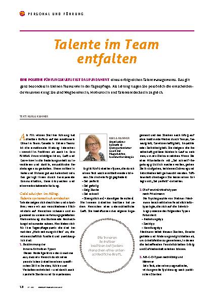Vorschauseite 1: Talente im Team entfalten