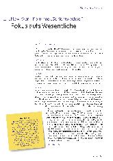 Vorschauseite 1: Fokus auf das Wesentliche