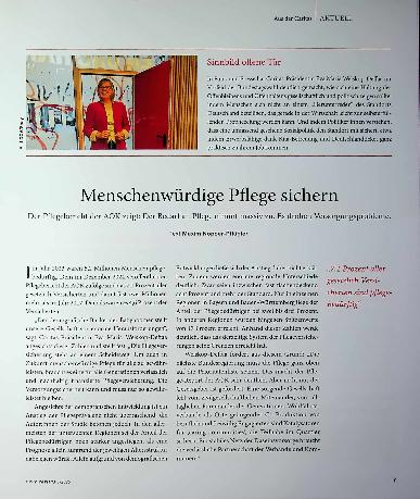 Vorschauseite 1: Menschenwürdige Pflege sichern