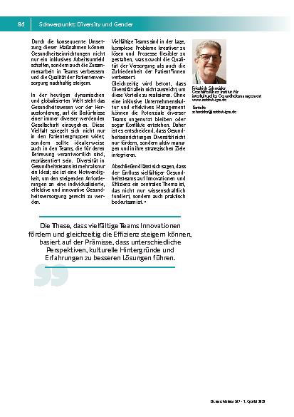 Vorschauseite 4: Der Einfluss vielfältiger Gesundheitsteams auf Innovationen und Effizienz