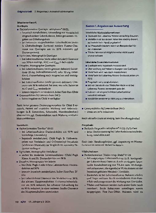Vorschauseite 2: 7. Ringversuch Arzneimittelinformation der ADKA Arzneimitteltherapie bei eingeschränkter Leberfunktion