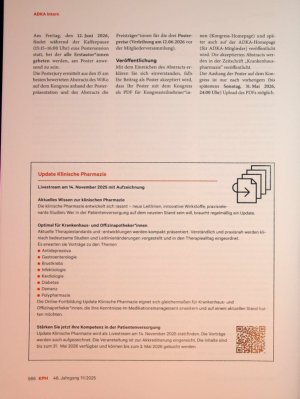 Vorschauseite 2: Abstract-Aufruf für den ADKA-Kongress