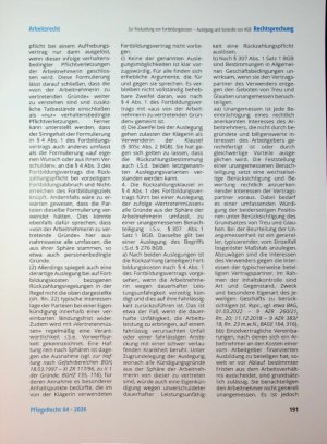 Vorschauseite 5: Zur Rückzahlung von Fortbildungskosten - Auslegung und Kontrolle von AGB