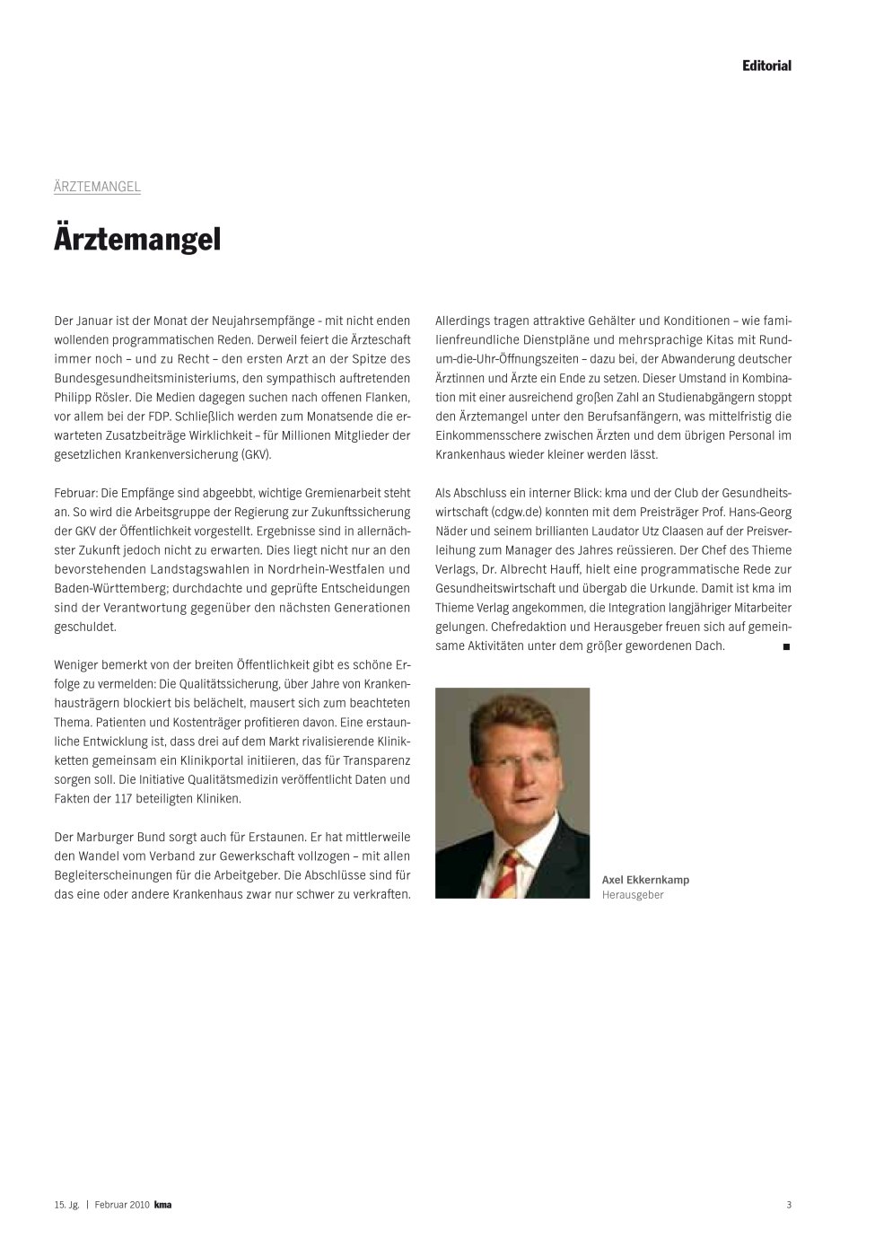 Vorschauseite 1: Ärztemangel