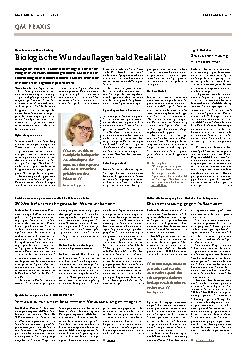Vorschauseite 1: Biologische Wundauflagen bald Realität?