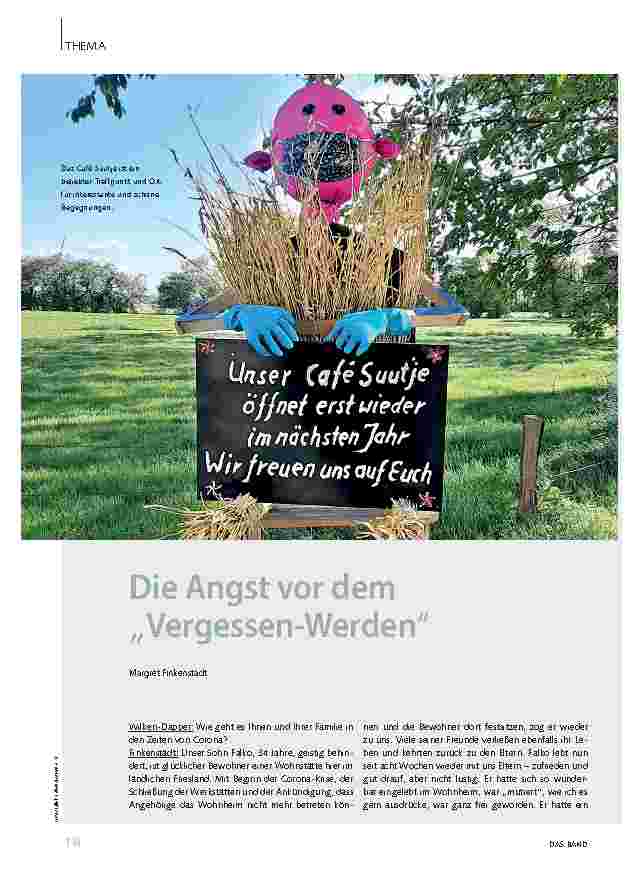 Vorschauseite 1: Die Angst vor dem „Vergessenwerden“