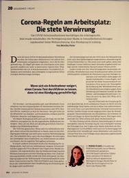 Vorschauseite 1: Corona-Regeln am Arbeitsplatz: Die stete Verwirrung