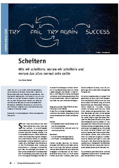 Vorschauseite 1: Scheitern: Wie wir scheitern, warum wir scheitern und warum das alles normal sein sollte
