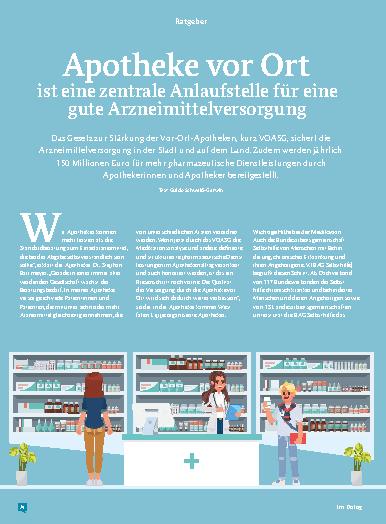 Vorschauseite 1: Apotheke vor Ort ist eine zentrale Anlaufstelle für eine gute Arzneimittelversorgung.
