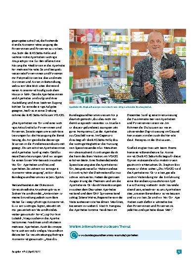 Vorschauseite 2: Apotheke vor Ort ist eine zentrale Anlaufstelle für eine gute Arzneimittelversorgung.