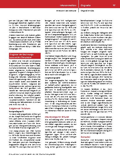 Vorschauseite 4: Die aktuelle Diagnostik der beatmungsassoziierten Pneumonie – Eine Übersicht der Möglichkeiten