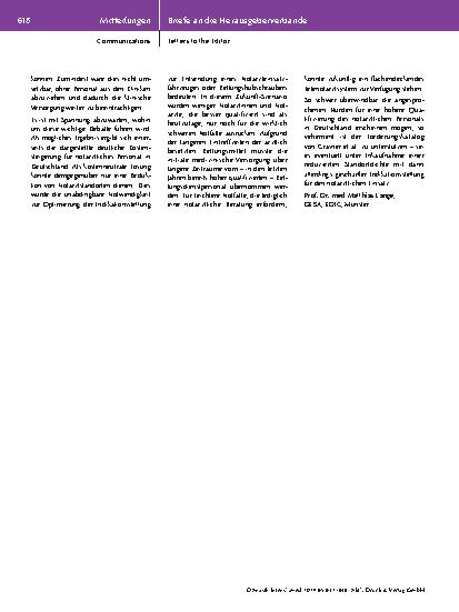 Vorschauseite 2: Leserbrief zum Beitrag: Die Zukunft der Notfallmedizin gestalten – aus Sicht von DGAI und BDA