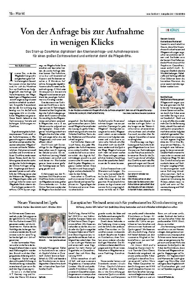Vorschauseite 1: Von der Anfrage bis zur Aufnahme in wenigen Klicks