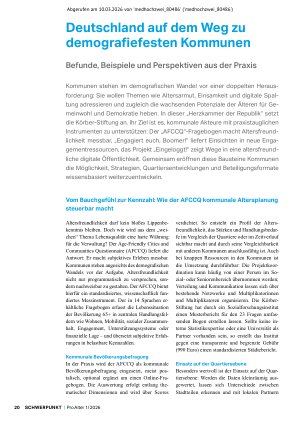 Vorschauseite 2: Deutschland auf dem Weg zu demografiefesten Kommunen Befunde, Beispiele und Perspektiven aus der Praxis