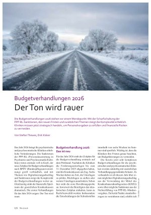 Vorschauseite 1: Budgetverhandlungen 2026 Der Ton wird rauer