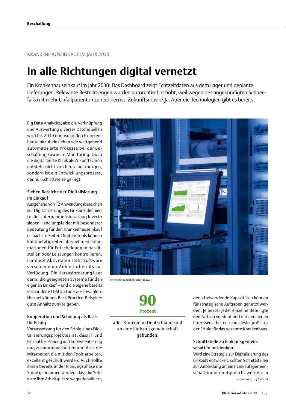Vorschauseite 1: Krankenhauseinkauf im Jahr 2030: In alle Richtungen digital vernetzt