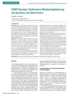 Vorschauseite 1: START-Konzept: Stufenweise Wiedereingliederung mit Assistenz des Reha-Teams